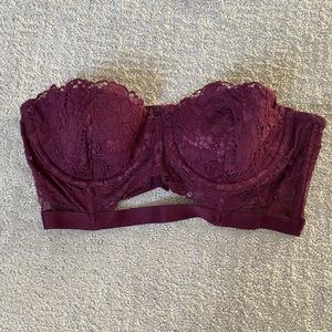 Victorias Secret Strapless Lace Bra 34B